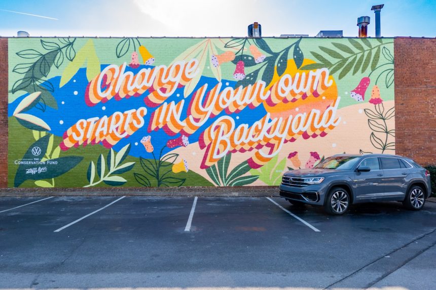 Volkswagen teams with muralist Steffi Lynn and The Conversation Fund for an artistic Earth Day tribute