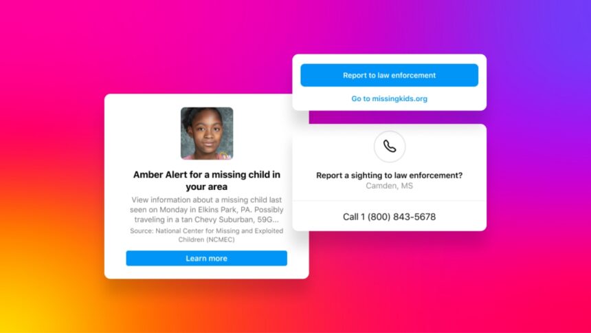Facebook: Launching AMBER Alerts on Instagram to Help Find Missing Children Facebook: Launching AMBER Alerts on Instagram to Help Find Missing Children