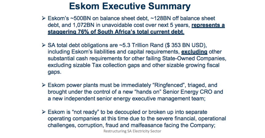 CRO Advisors Seeks Eskom Creditors Consent to Move Power Plants Into New Asset Recovery Vehicle (ARV) CRO Advisors Seeks Eskom Creditors Consent to Move Power Plants Into New Asset Recovery Vehicle (ARV)