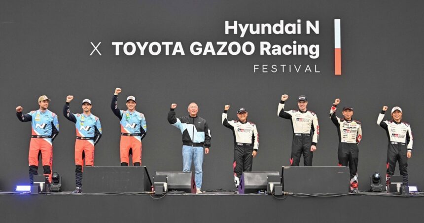 Toyota Motor Corporation and Hyundai Motor Company Co-host Motorsport Event to Share the Excitement of Racing | Corporate | Global Newsroom Toyota Motor Corporation and Hyundai Motor Company Co-host Motorsport Event to Share the Excitement of Racing | Corporate | Global Newsroom