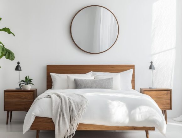 Keep your bedroom organised and clutter-free with nifty flatpack bedside tables and chests of drawers that blend seamlessly into your decor. 