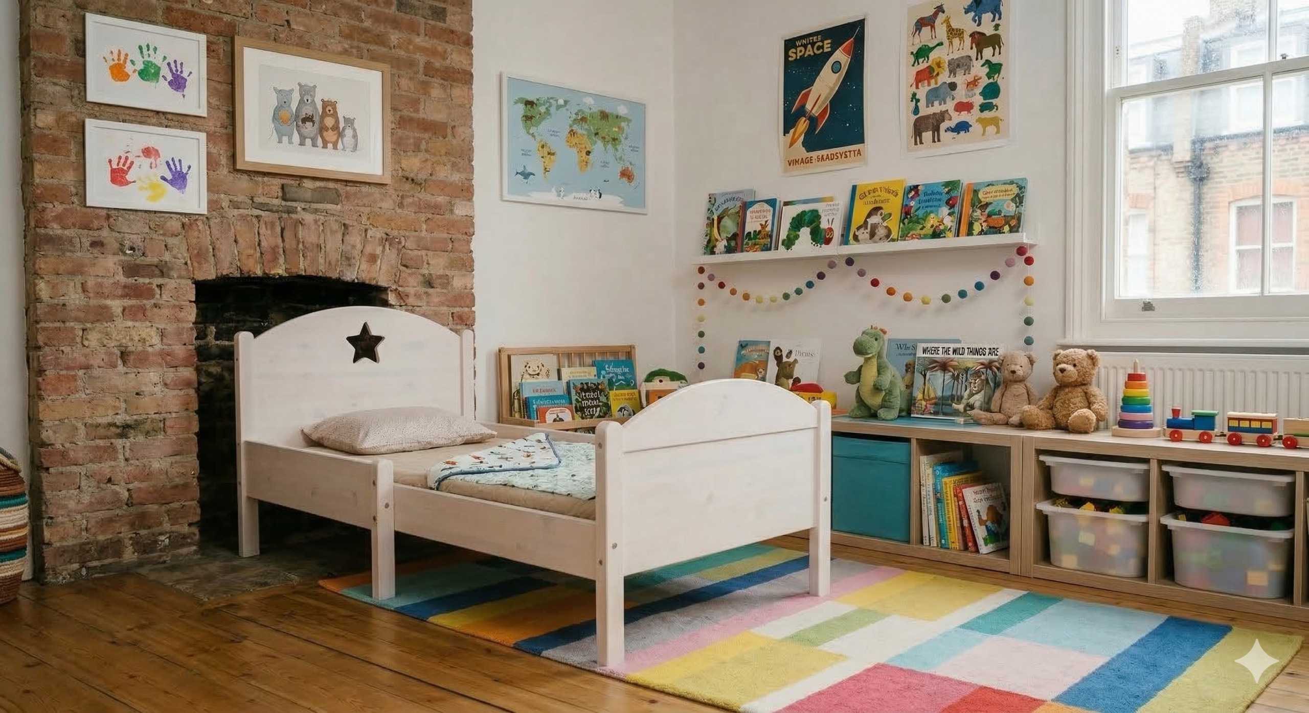 flatpack furniture is great for kids rooms in small city flats.
